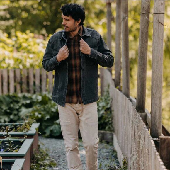 Taylor Stitch The Shop Shirt Boss Duck Coal Black Canvas Shacket - Picture 11 of 11